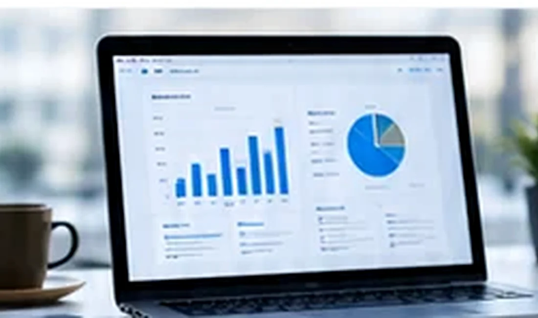 Illustration : tableau de bord comptable sur ordinateur