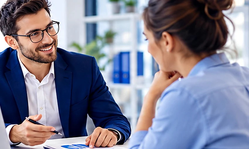 Illustration : entretien de travail pour une entreprise