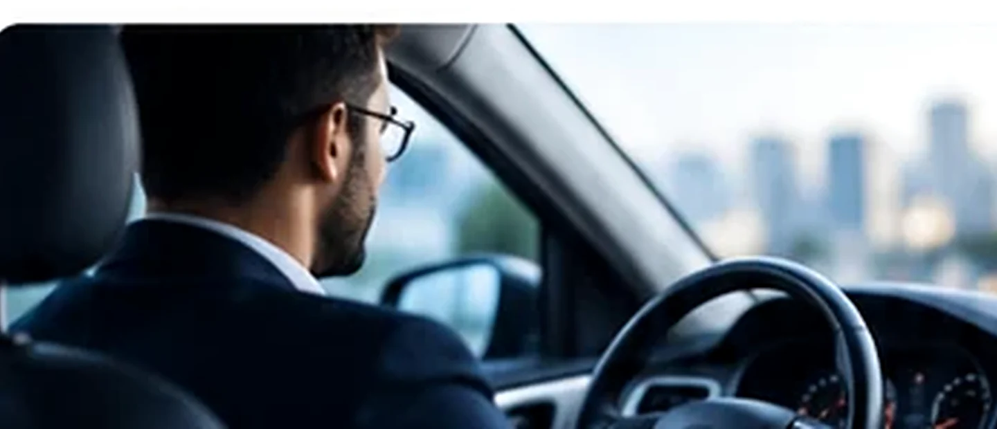 Illustration : chauffeur au volant